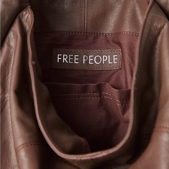 Free people Shoreditch Brown Leather Tote Bag - Picture 4 of 5